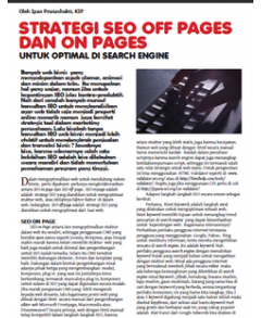 Strategi Seo Off Pages Dan On Pages